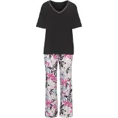 LASCANA Pyjama roosa / pitaija / musta / valkoinen