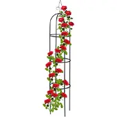 Relaxdays Puutarhagrilli "Tower" 200x41cm, musta väri