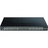 D-Link – DGS-1250-52XMPm 48-porttinen älykytkin, 10 Gbps, 370 W PoE-virransyöttö, hallittu, musta (DGS-1250-52XMP/E)