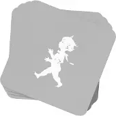Solstickan - Lasinalunen 10x10 cm 4 kpl Harmaa