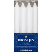 LILJEHOLMENS - Kruunukynttilä 20,6 cm 8 kpl Valkoinen