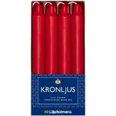 LILJEHOLMENS - Kruunukynttilä 20,6 cm 8 kpl Punainen