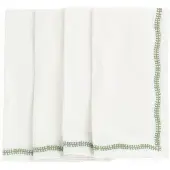 Chamois - White Embroidery Lautasliina 50x50 cm 4 kpl Green Tea
