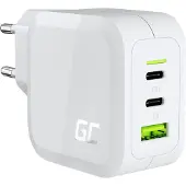 Green Cell 2x USB-C 1x USB-A 65W GaN biała