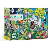 Eeboo Puzzle 20 Pcs - Rainforest Life - Multi/patterned - ONE SIZE