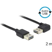 DeLOCK 85557, 2 m, USB A, USB A, USB 2.0, 0,48 Gbit/s, Musta