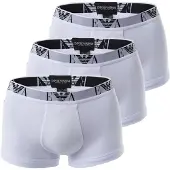 Emporio Armani Men's Knit 3Pack Trunk - White - XL