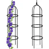 Relaxdays Sarja 2 puutarhagrilliä "Tower" 100x25cm, musta väri