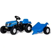 Rolly Toys Traktori Kid NH Perävaunulla, Sininen
