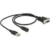 Navilock 62907, DB9, MD6 + USB A, Musta, 1 kpl, Taiwan