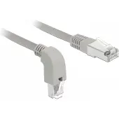 DeLOCK – Network cable RJ45 Cat.6 S/FTP downwards angled/straight 0.5m, grey (85864)