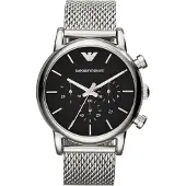 Emporio Armani Emporio AR1811 katsella hopea musta mies