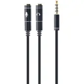 Gembird Jack 3.5mm - Jack 3.5mm x2 cable 0.2m black (CCA-417M)