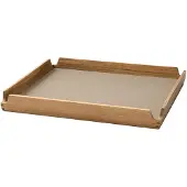 Lind DNA Airy tiikkitarjotin square S Nupo clay brown