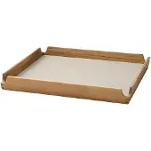 Lind DNA - Airy Leather Nupo Tarjotin small 30x30 cm Oyster White