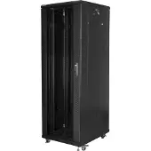 Lanberg FF01-6837-12B, Itseseisova teline, 37U, 800 kg, Näppäinlukko, Kotelon kiskot, Säädettävät jalat