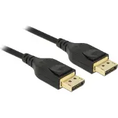 DeLOCK DisplayPort 1.4 -kaapeli, jossa 8K, 1 m, musta