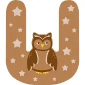 Small Foot - Wooden Animal Children's Letter - U