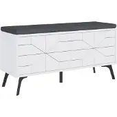 CALICOSY Kenkäkaappi Dune Bench, valkoinen