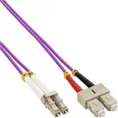 Intos InLine LC-SC, multimode 50/125µm valokuitukaapeli, pituus 10 m