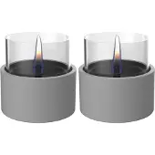 Tenderflame Breeze 10 pöytä lyhty/takka 10, 2-pkt Harmaa D10, H9,7