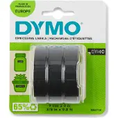 Dymo 9 mm x 3 m musta kohokirjoitinteippi