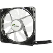 Inter-Tech L-12025 Aura, Tuuletin, 12 cm, 1500 RPM, Musta (88885454)