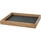 Lind DNA - Even Leather Nupo Tarjotin small 30x30 cm Anthracite