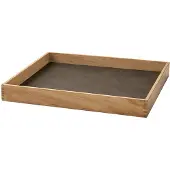 Lind DNA - Even Leather Nupo Tarjotin small 30x30 cm Caviar