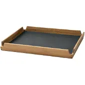 Lind DNA - Airy Leather Nupo Tarjotin small 30x30 cm Anthracite