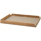 Lind DNA Airy tiikkitarjotin square M Nupo clay brown