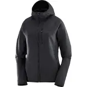 Salomon Women's Essential Lightwarm Hoodie Deep Black Välikerrospuserot Deep Black/ XL