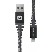 Swissten USB/Lightning 1,5m kevlar latauskaapeli