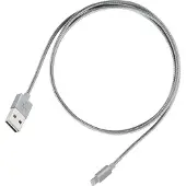 Silverstone Lightning - USB-A -kaapeli, MFI, symmetrinen, punottu, 1m, hiilenharmaa