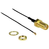 DeLOCK – Antenna Cable SMA jack bulkhead to I-PEX Inc., MHF 4 plug 0.81 20 cm thread length 10 mm (88814)