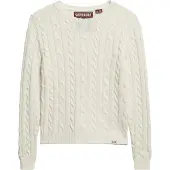 Superdry for woman. W6110685A Essentials Slim beige jumper (XL), Casual, Acrylic