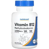 Nutricost , Vitamiini B12, 2,000 mcg, 120 Pillereitä