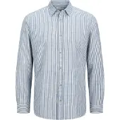 Jack & Jones Jjesummer Shirt Ls Sn - Blue - XL