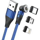 RealPower MagneticCharge3, 2 m, USB A, Sininen (439646)