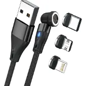 RealPower MagneticCharge3, 2 m, USB A, Musta (439643)