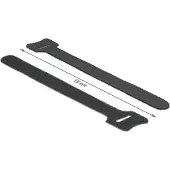 DeLOCK – Hook-and-loop fasteners L 150 mm x W 12 mm 10 pieces black (18686)