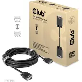 Club 3D VGA -näyttökaapeli, kaksisuuntainen, 10m, musta