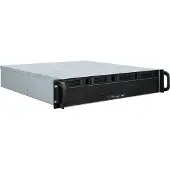 Inter-Tech 2U-2404L, Teline, Palvelin, Musta, Hopea, mikro ATX, Mini-ITX, 2U, HDD, Verkko, Teho (88887113)