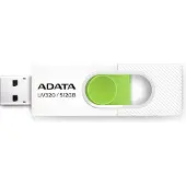 ADATA UV320 USB 3.2 Gen 1 512 Gt -muistitikku, valkoinen/vihreä