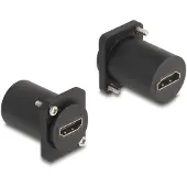 DeLOCK 88109, Tasainen, Musta, HDMI, HDMI, Naaras, Naaras