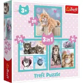 Trefl Kissat 3-in-1 palapelisetti