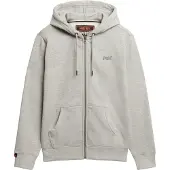 Superdry for man. M2014128A Hooded sweatshirt with zip and logo Essential grey (XL), Casual, Cotton