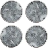 Hilke Collection lasinalunen Ø10 cm 4 kpl Marmori-harmaa-nikkeli