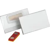 Durable 824319, Nimikortin kotelo, Vaakataso, Muovi, Läpinäkyvä, 7,5 cm, 4 cm