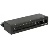 DeLOCK – Keystone Desktop Patch Panel 12 Port black (43339)